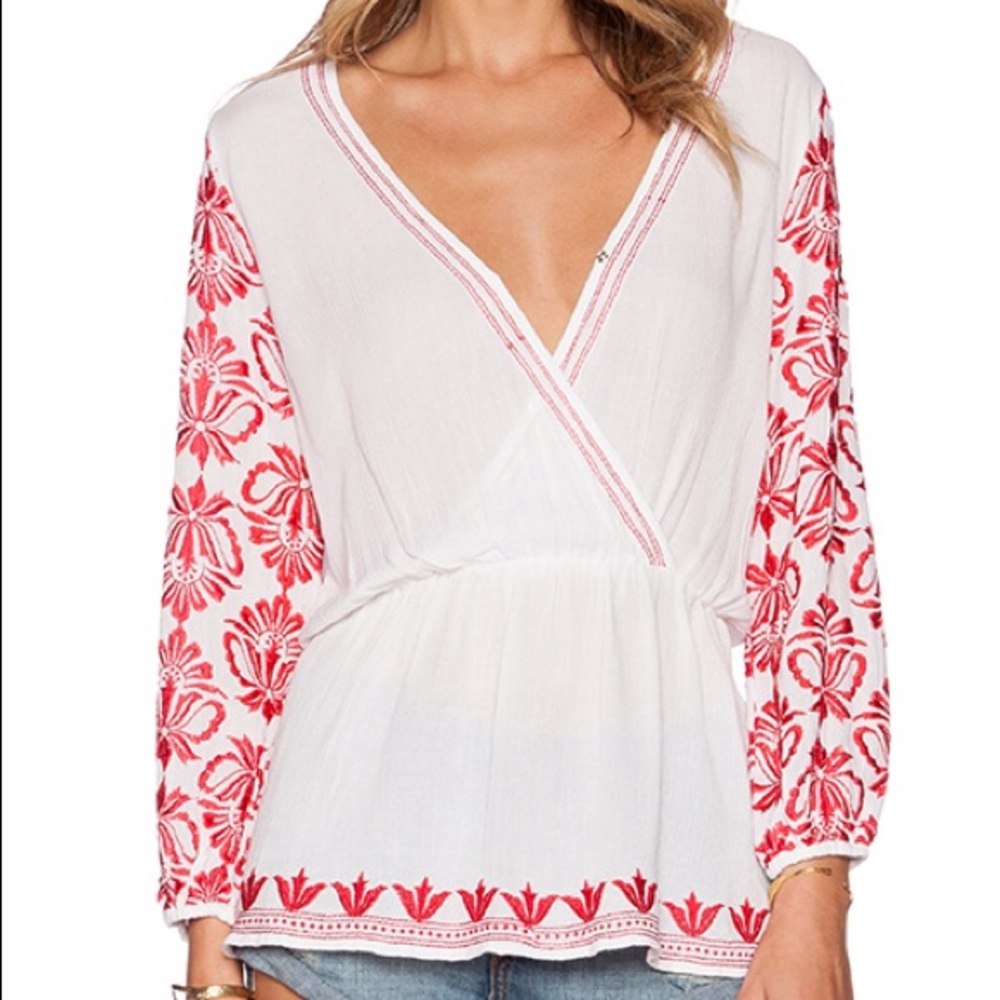 Tularosa Ruby embroidered blouse